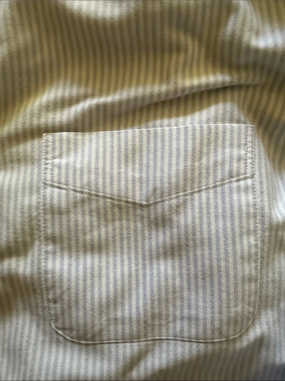 2 J. Crew Men's Pale Blue & Light Blue Striped Button-Down Shirts Oxford cut